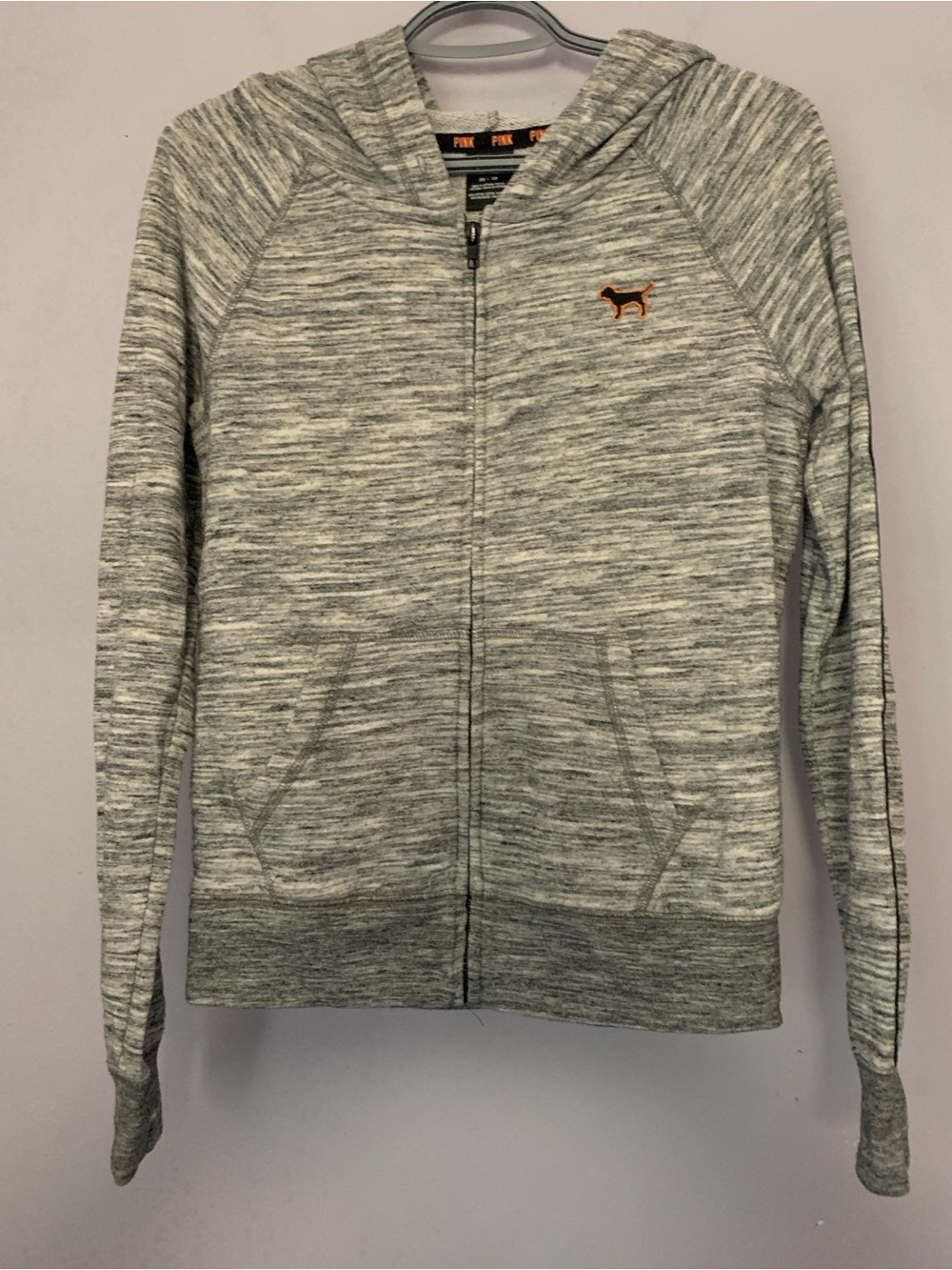 PINK Victoria's Secret Grey Zip Hoodie Size XS Streetwear